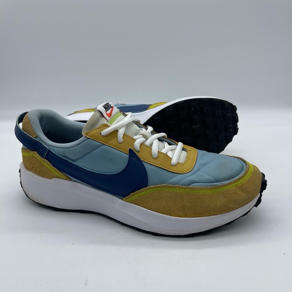 Nike Waffle Debut DH9522-400 Mens Size 10 Running Shoes Boarder Blue Sanded Gold - Picture 2 of 10
